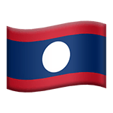 Flag: Laos Emoji on Apple macOS and iOS iPhones
