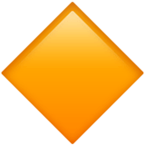 🔶 Large Orange Diamond Emoji on Apple macOS and iOS iPhones