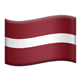 Флаг Латвии Эмодзи на Apple macOS и iOS iPhone