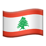 Flag: Lebanon Emoji on Apple macOS and iOS iPhones