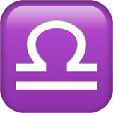 Знак зодиака Весы Эмодзи на Apple macOS и iOS iPhone
