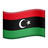 Флаг Ливии Эмодзи на Apple macOS и iOS iPhone