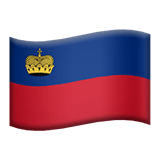 Bandera de Liechtenstein en Apple macOS y iOS iPhones