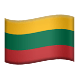 Флаг Литвы Эмодзи на Apple macOS и iOS iPhone