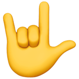 Gesto del “Ti amo” nel linguaggio dei segni su Apple macOS e iOS iPhones
