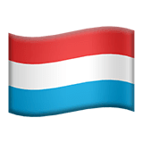 Bandiera del Lussemburgo su Apple macOS e iOS iPhones
