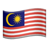 🇲🇾 Bandiera della Malesia Emoji su Apple macOS e iOS iPhones