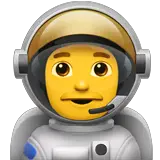 Man Astronaut Emoji on Apple macOS and iOS iPhones