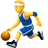 ⛹️‍♂️ Homem jogando basquete Emoji nos Apple macOS e iOS iPhones