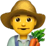 Фермер мужчина Эмодзи на Apple macOS и iOS iPhone