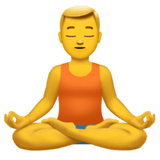 Man In Lotus Position Emoji on Apple macOS and iOS iPhones