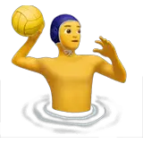 Mann, der Wasserball spielt Emoji auf Apple macOS und iOS iPhones