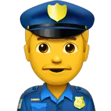 Man Police Officer Emoji on Apple macOS and iOS iPhones