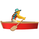 Man Rowing Boat Emoji on Apple macOS and iOS iPhones