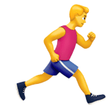 Bărbat alergând cu fața la dreapta on Apple
