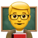 Учитель мужчина Эмодзи на Apple macOS и iOS iPhone
