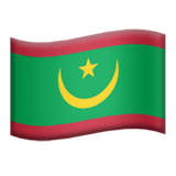 Bandeira da Mauritânia nos iOS iPhones e macOS da Apple