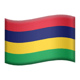 Bandeira da Maurícia nos iOS iPhones e macOS da Apple