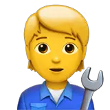 Mechaniker(in) Emoji auf Apple macOS und iOS iPhones