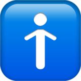 🚹 Simbolo con immagine stilizzata di uomo Emoji su Apple macOS e iOS iPhones