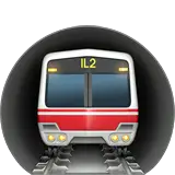 Поезд метро Эмодзи на Apple macOS и iOS iPhone