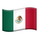 Bandeira do México nos iOS iPhones e macOS da Apple