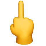 🖕 Middle Finger Emoji on Apple macOS and iOS iPhones