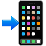 📲 Telefon mit Pfeil Emoji auf Apple macOS und iOS iPhones