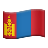 Flag: Mongolia Emoji on Apple macOS and iOS iPhones