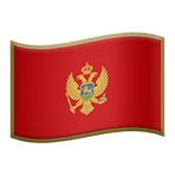 Bandeira de Montenegro nos iOS iPhones e macOS da Apple