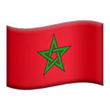 Flag: Morocco Emoji on Apple macOS and iOS iPhones