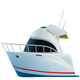 Моторная лодка Эмодзи на Apple macOS и iOS iPhone