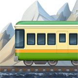 🚞 Железная дорога в горах Эмодзи на Apple macOS и iOS iPhone