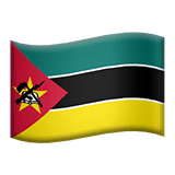 Bandeira de Moçambique nos iOS iPhones e macOS da Apple