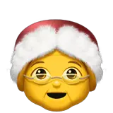 Weihnachtsfrau Emoji auf Apple macOS und iOS iPhones