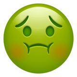 Nauseated Face Emoji on Apple macOS and iOS iPhones