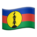 Bandera de Nueva Caledonia en Apple macOS y iOS iPhones