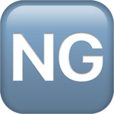 🆖 Sigla NG in inglese Emoji su Apple macOS e iOS iPhones
