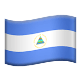 Bandiera del Nicaragua su Apple macOS e iOS iPhones