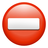 No Entry Emoji on Apple macOS and iOS iPhones