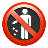 🚯 Prohibido tirar basura Emoji en Apple macOS y iOS iPhones