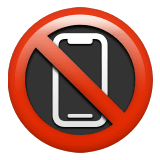 📵 Téléphones portables interdits Émoji sur Apple macOS et iOS iPhones
