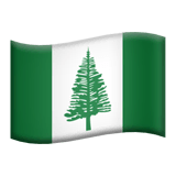 Flag: Norfolk Island Emoji on Apple macOS and iOS iPhones