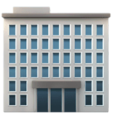 Офисное здание Эмодзи на Apple macOS и iOS iPhone