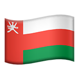 Drapeau d’Oman sur Apple macOS et iOS iPhones