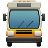 Прибывающий автобус Эмодзи на Apple macOS и iOS iPhone