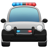 Прибывающий полицейский автомобиль Эмодзи на Apple macOS и iOS iPhone
