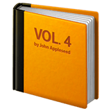 Oranges Buch Emoji auf Apple macOS und iOS iPhones