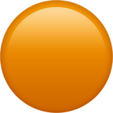 Оранжевый круг Эмодзи на Apple macOS и iOS iPhone