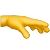 Hand mit Handfläche nach unten Emoji auf Apple macOS und iOS iPhones